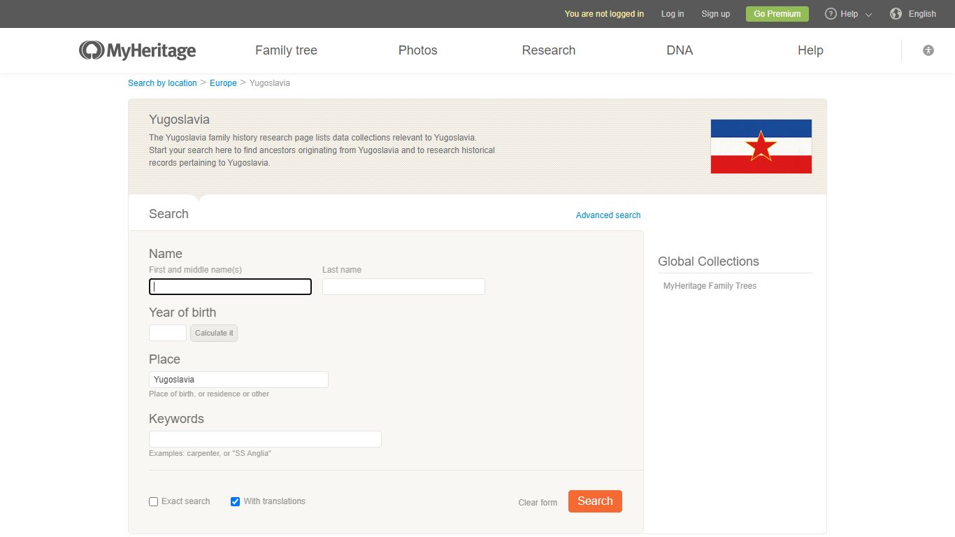 Yugoslavia - Genealogy, Vital Records - MyHeritage